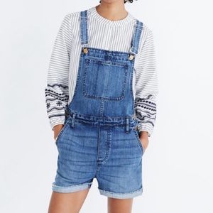 Madewell Adirondack Short Overalls in Size XL